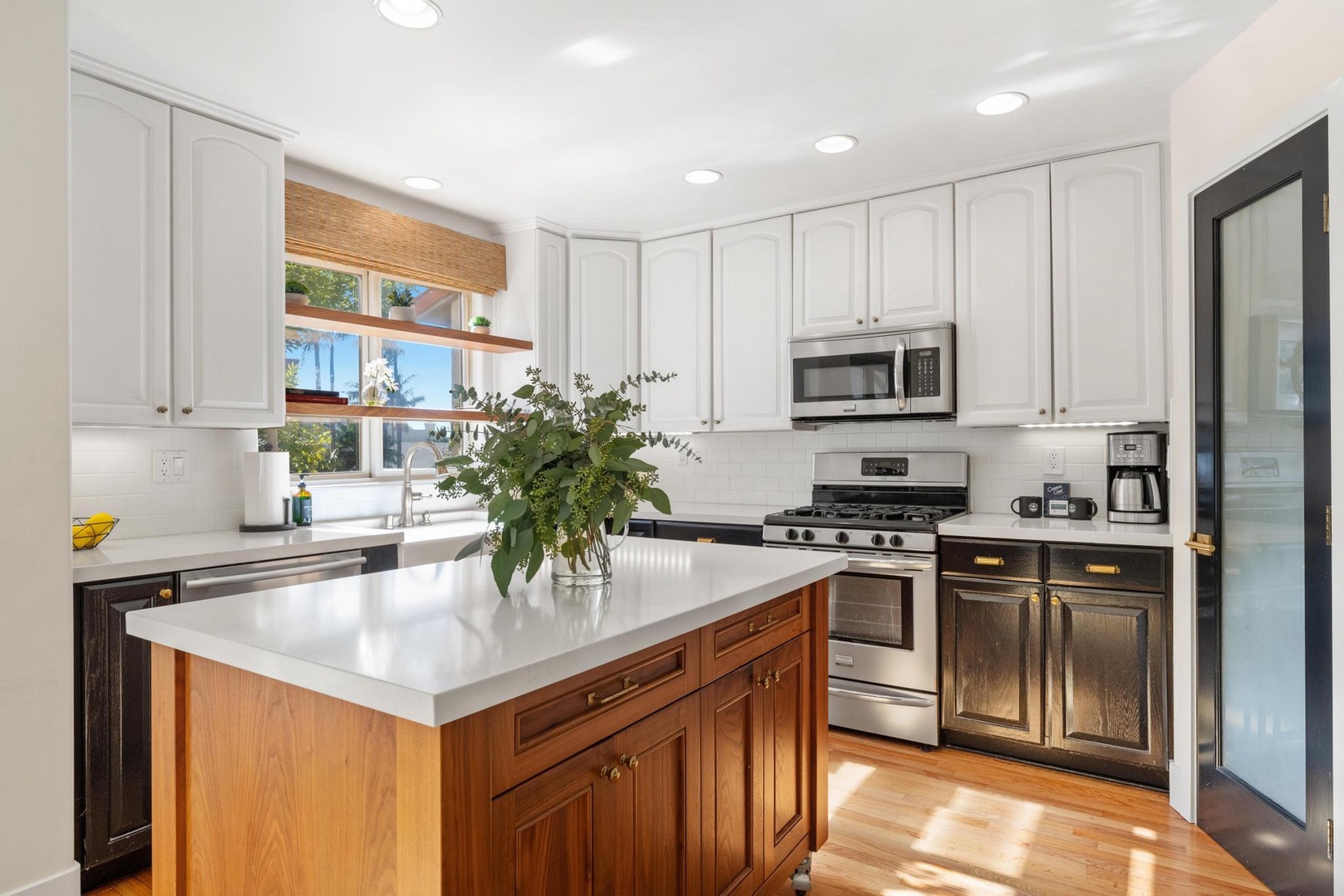 Kitchen with prep island