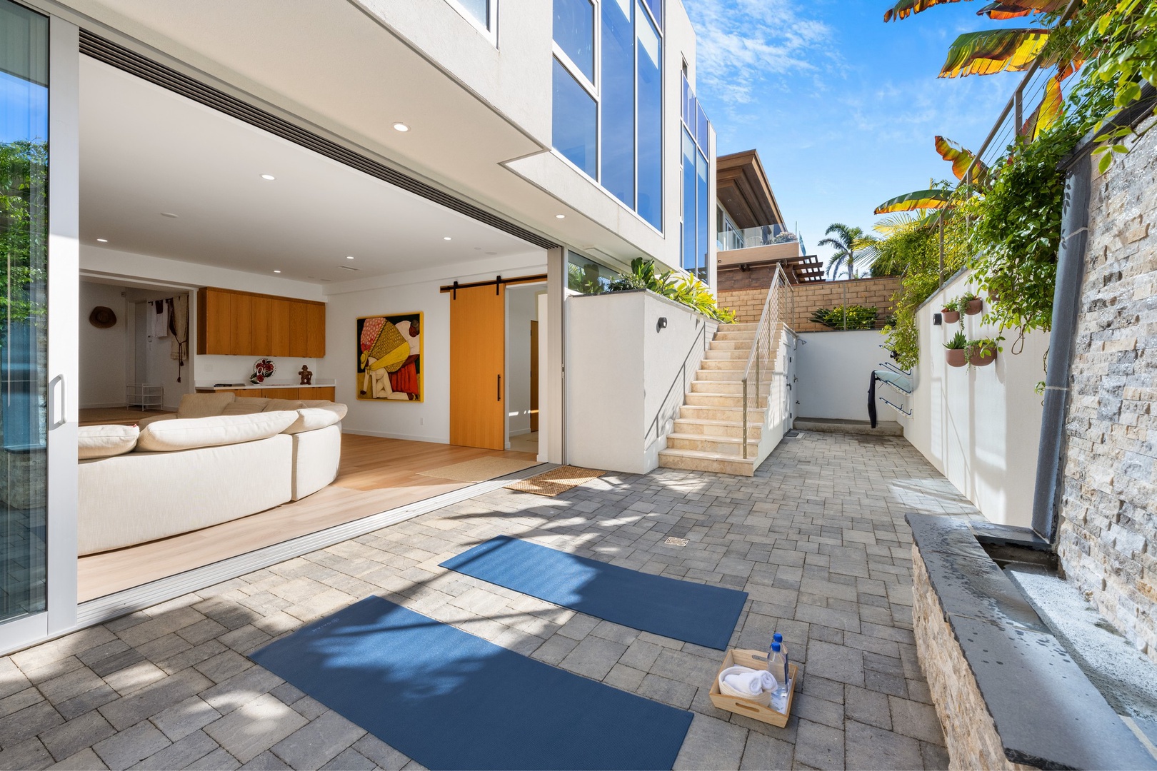 Beach shower and surf racks