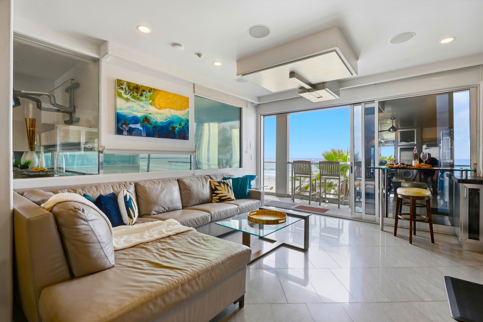 Ocean breezes drift through your open balcony doors