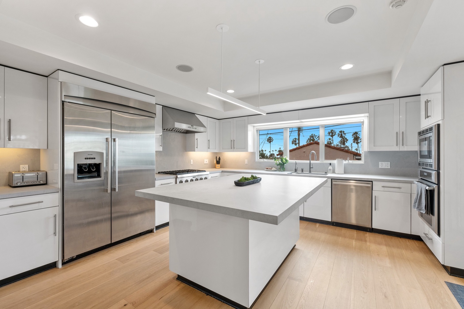 Gourmet kitchen with ocean views