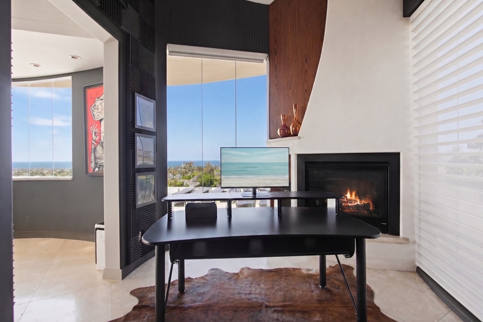 Contemporary workspace with a view