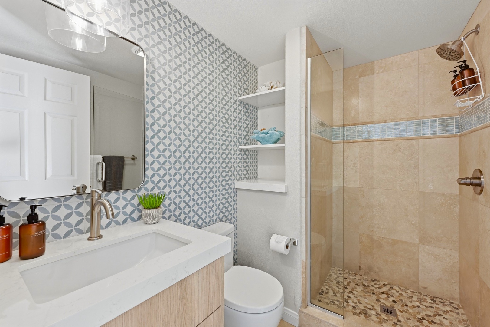 Hall bathroom with shower