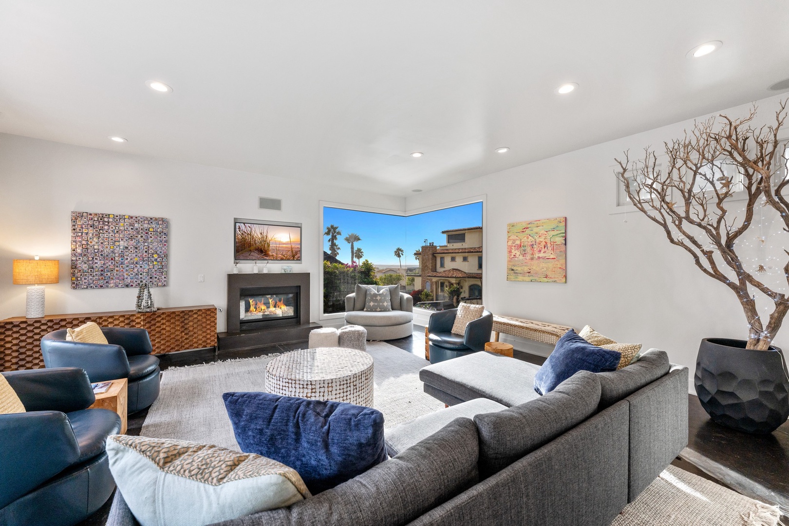 Living area with ocean views