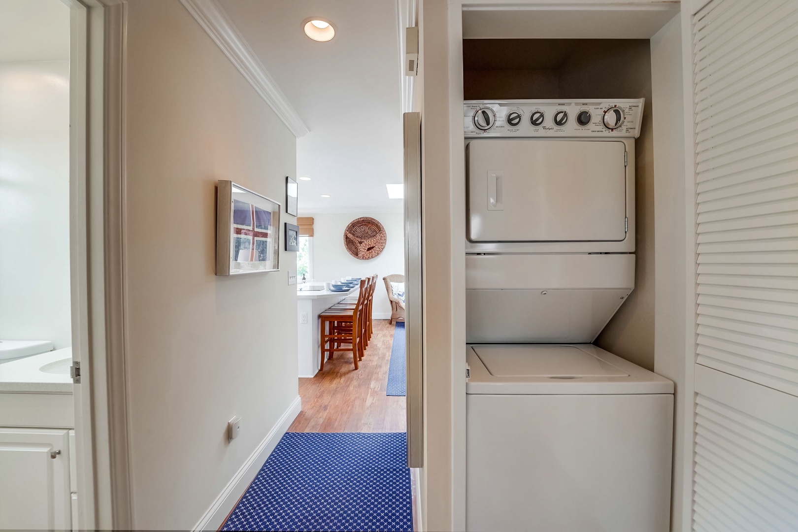 In-home stack laundry