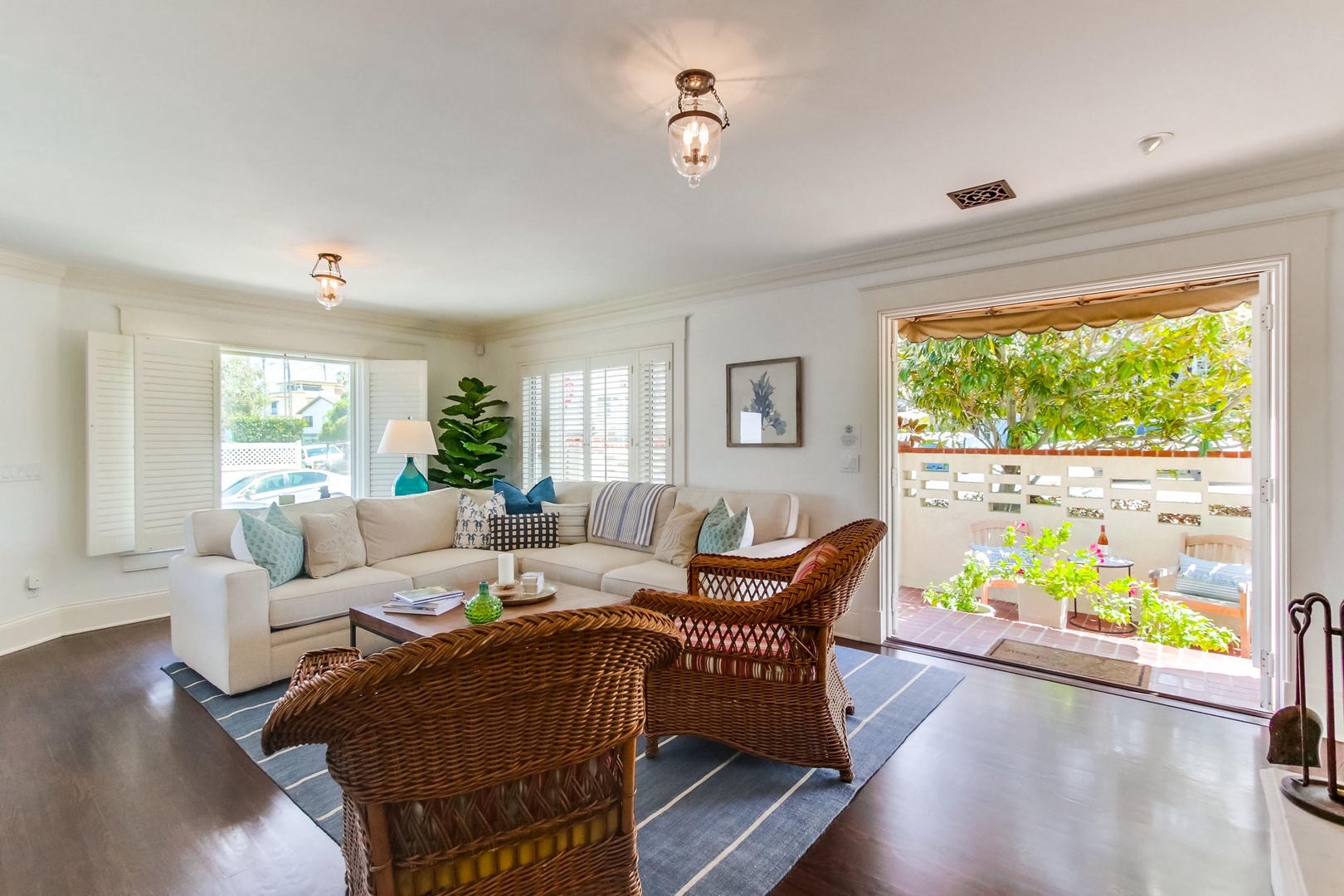 French doors to patio