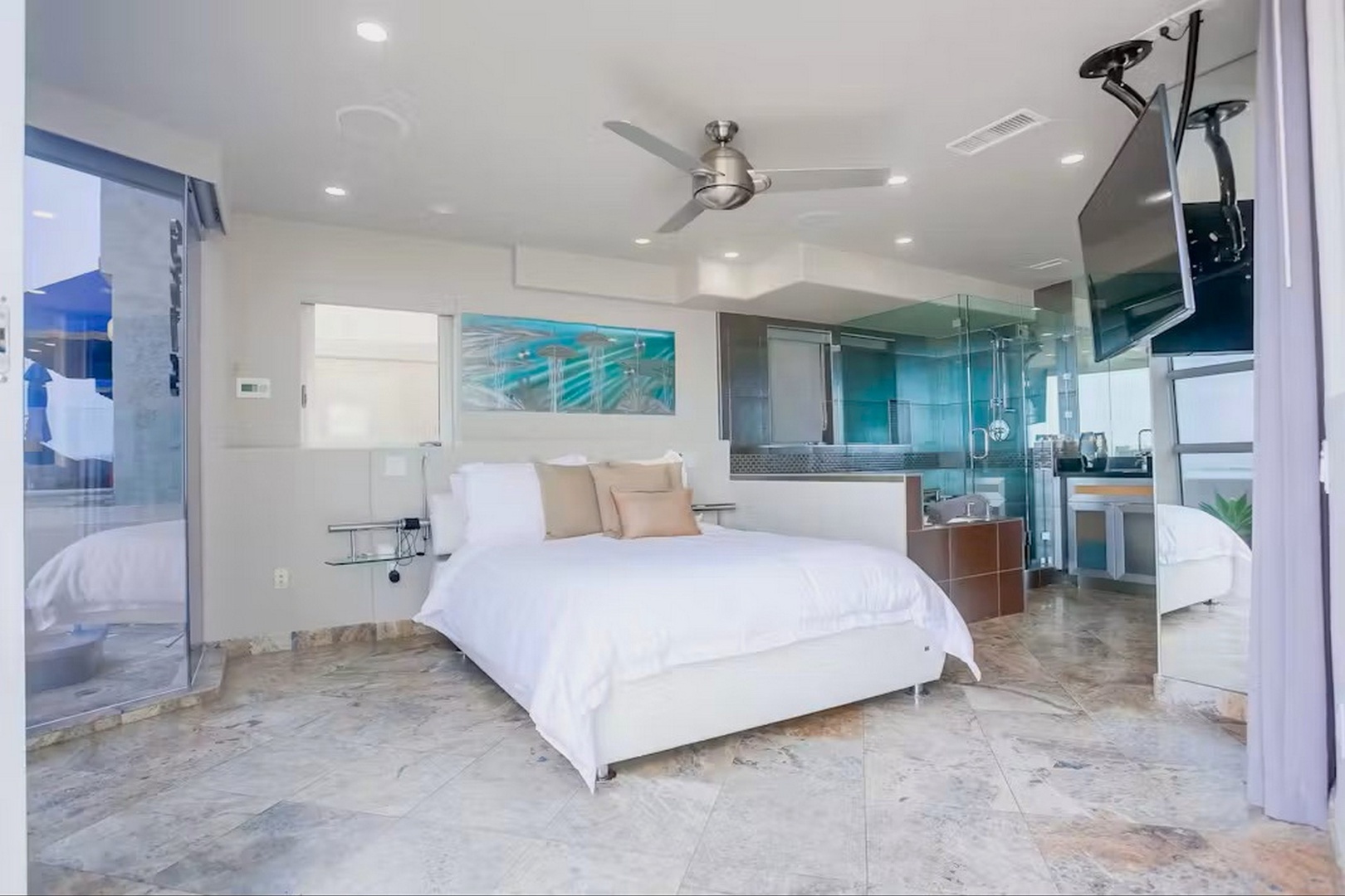 Relax in the ocean view primary suite.