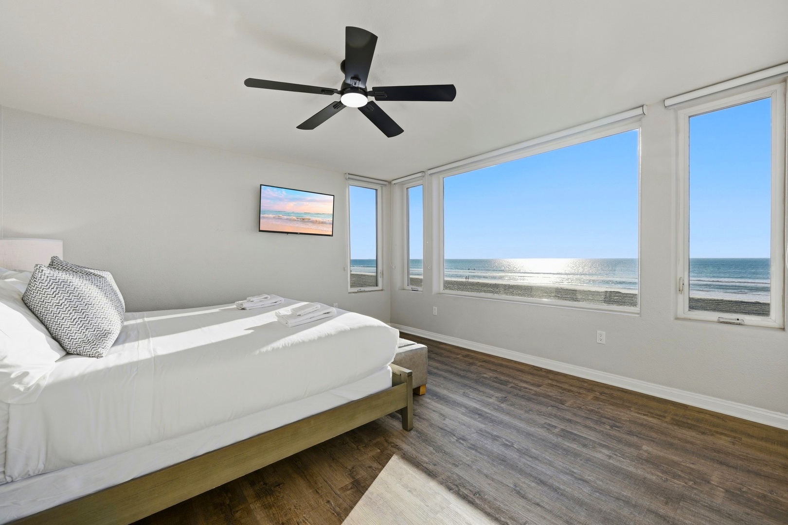 King primary suite with ocean views