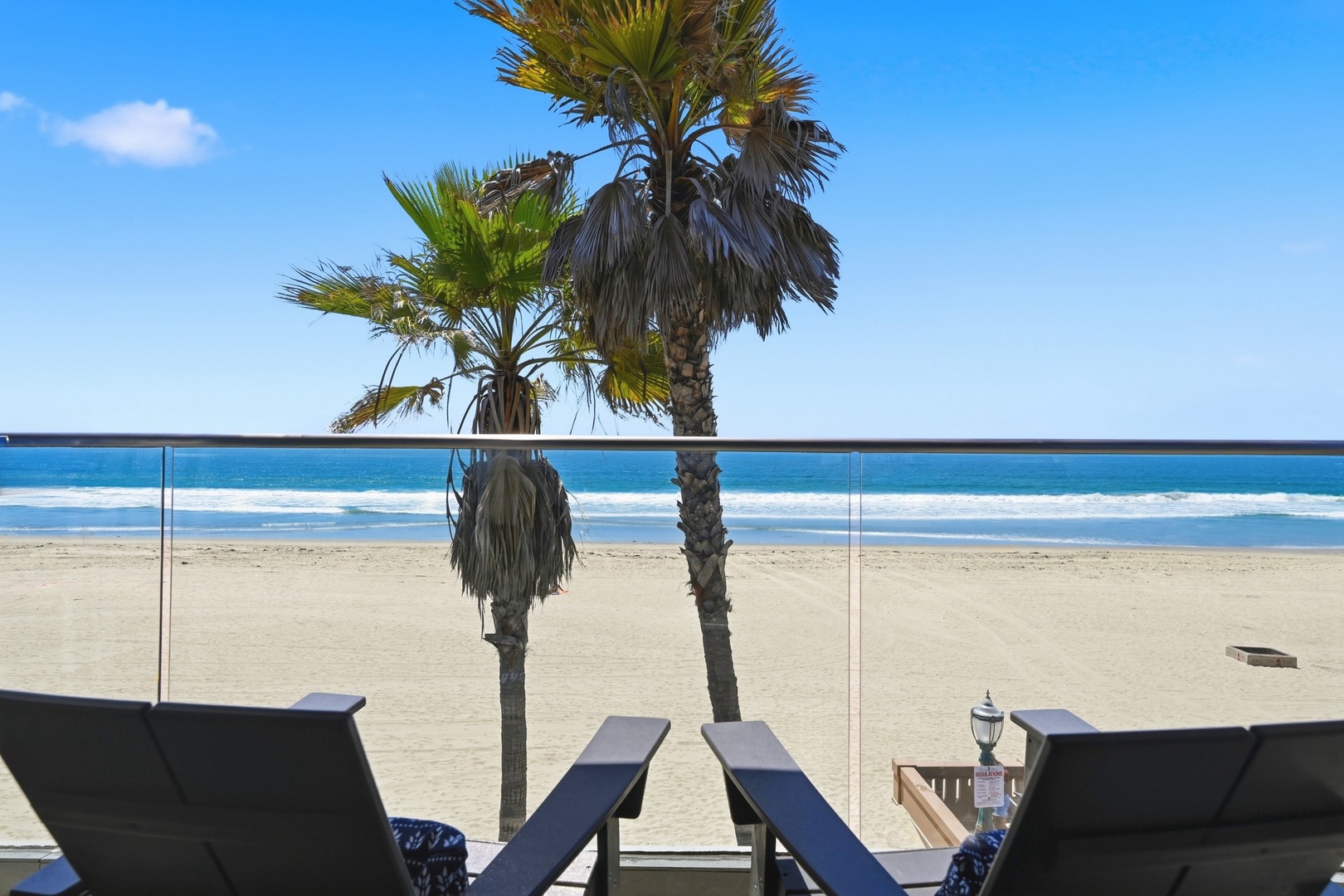A stunning beachfront balcony