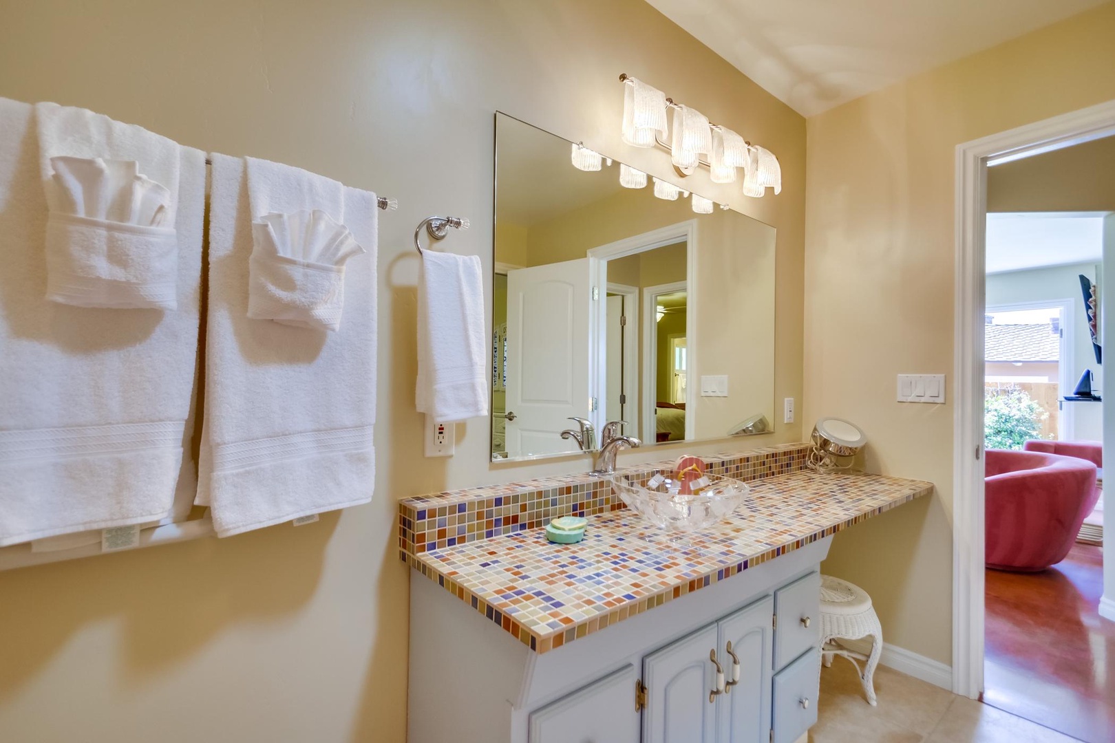 Bathroom access from Living area & Bedroom 2