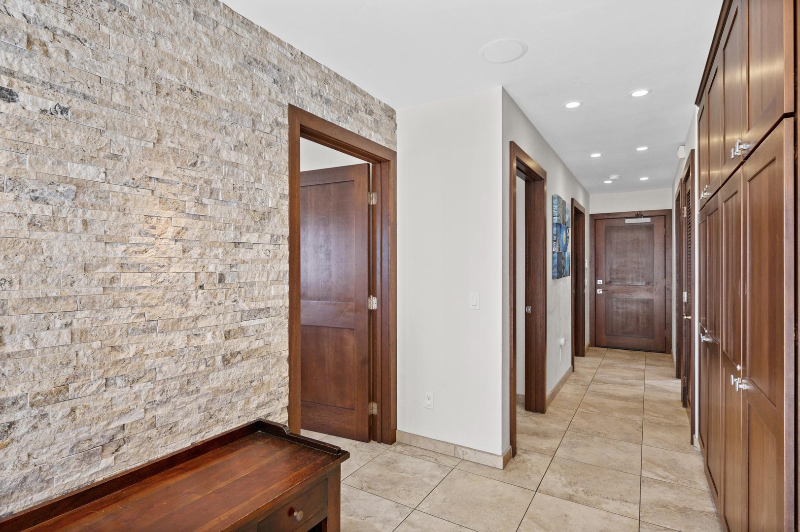 Ground level hallway to guest bedrooms