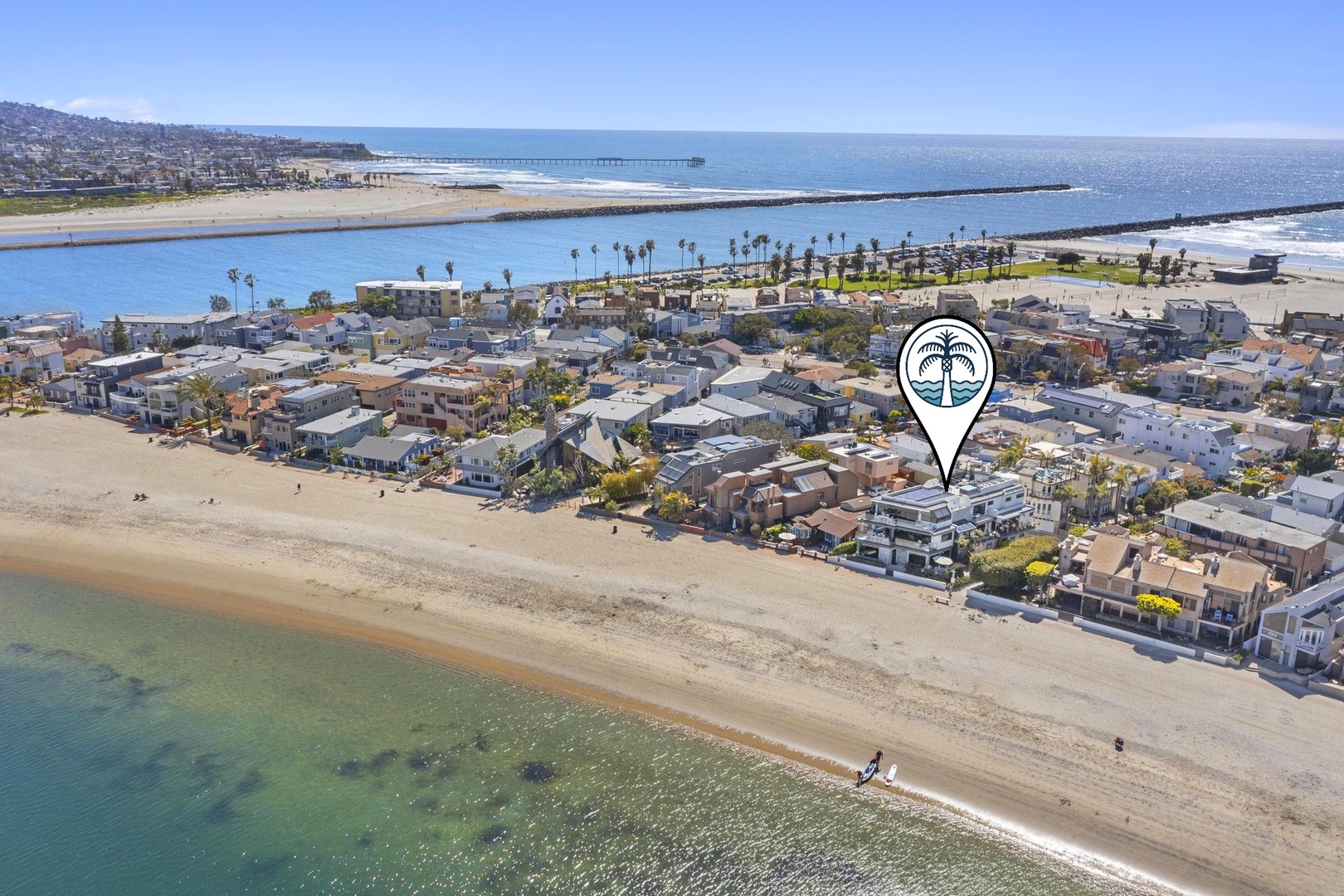 Boat channel and Ocean Beach beyond