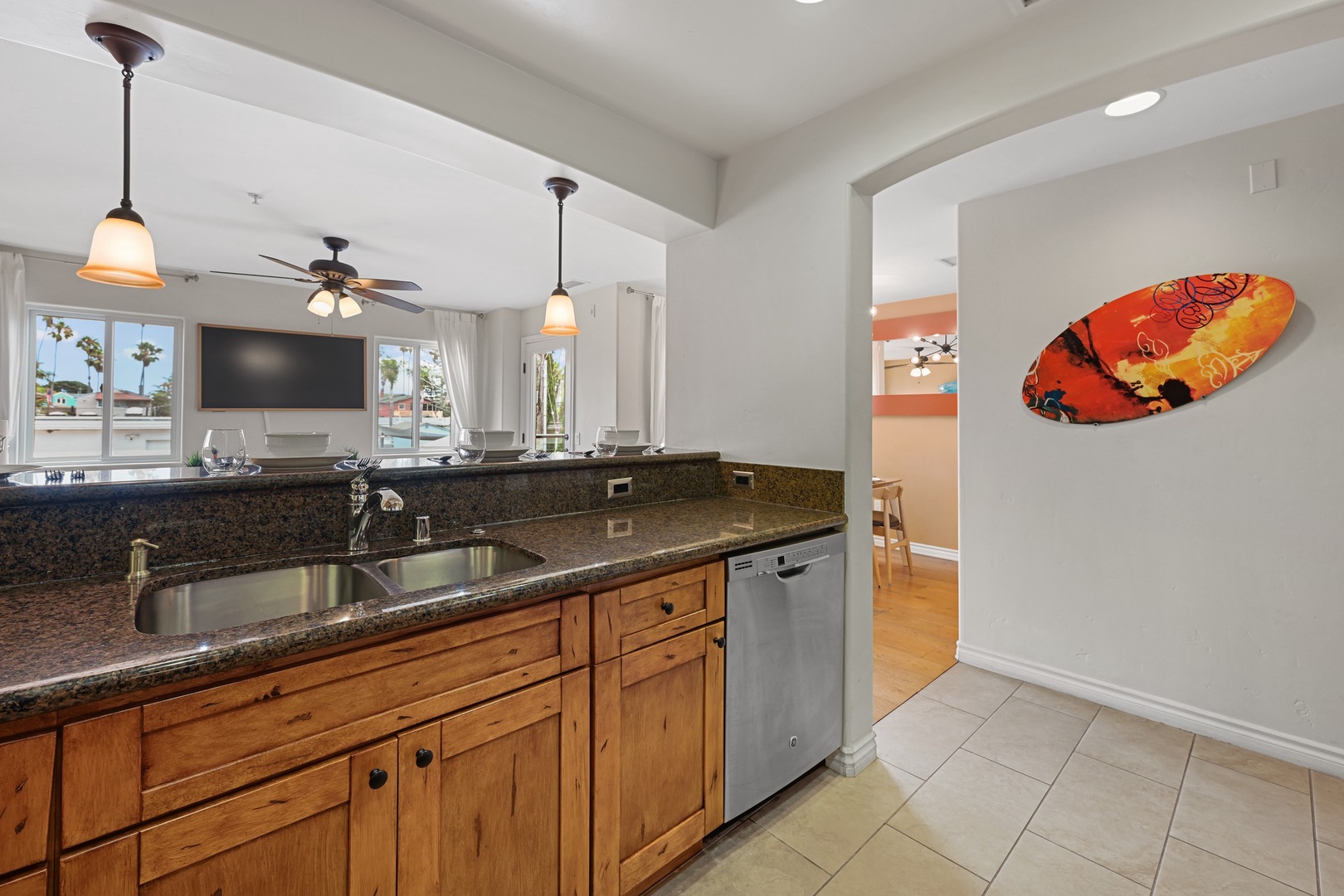 Plenty of counter and cabinet space