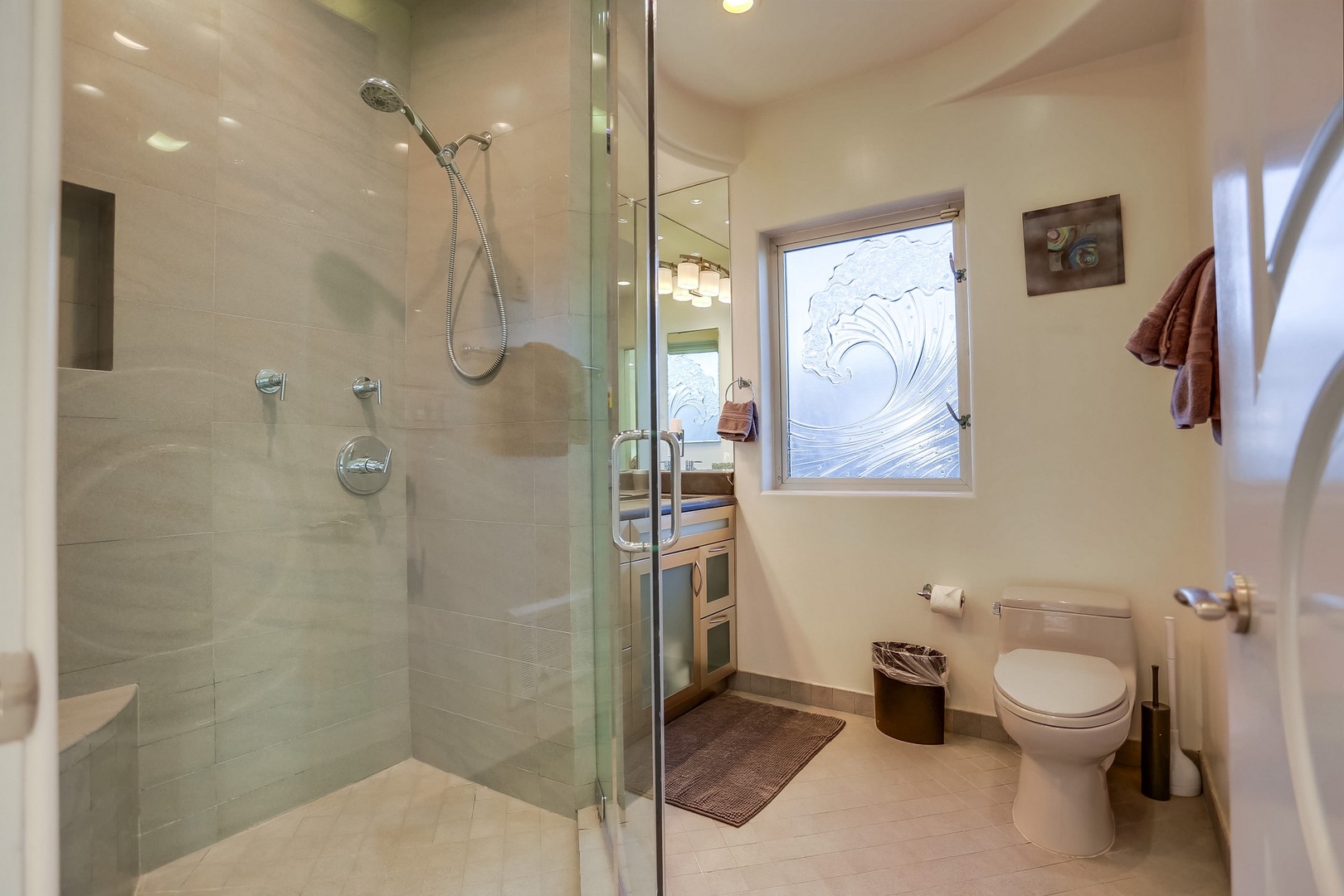 Hall bath with shower