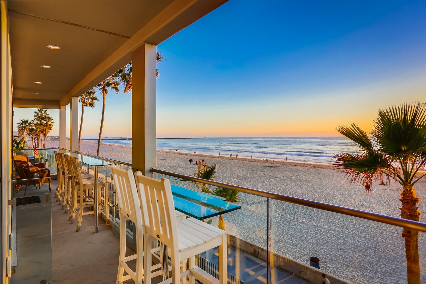 Bartop seating to watch sunsets