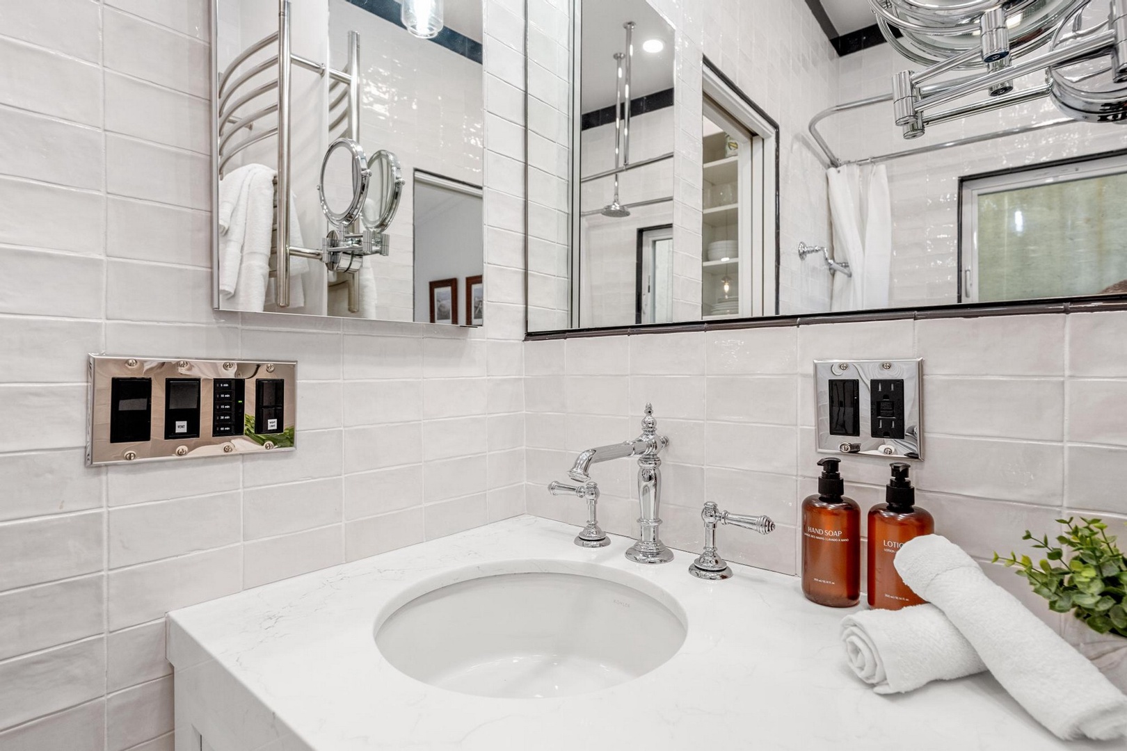 Bright bathroom vanity