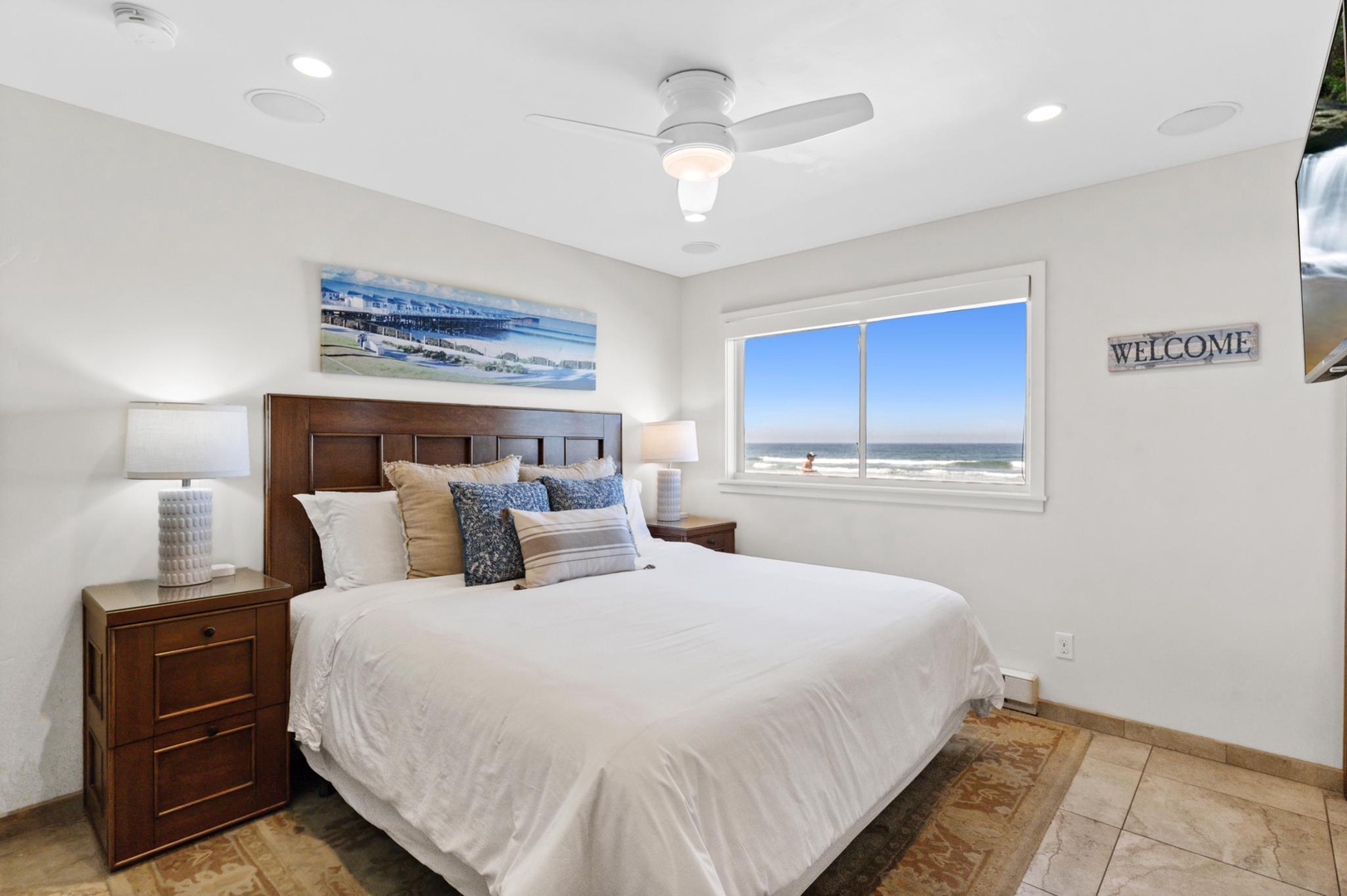 Primary bedroom with ocean view