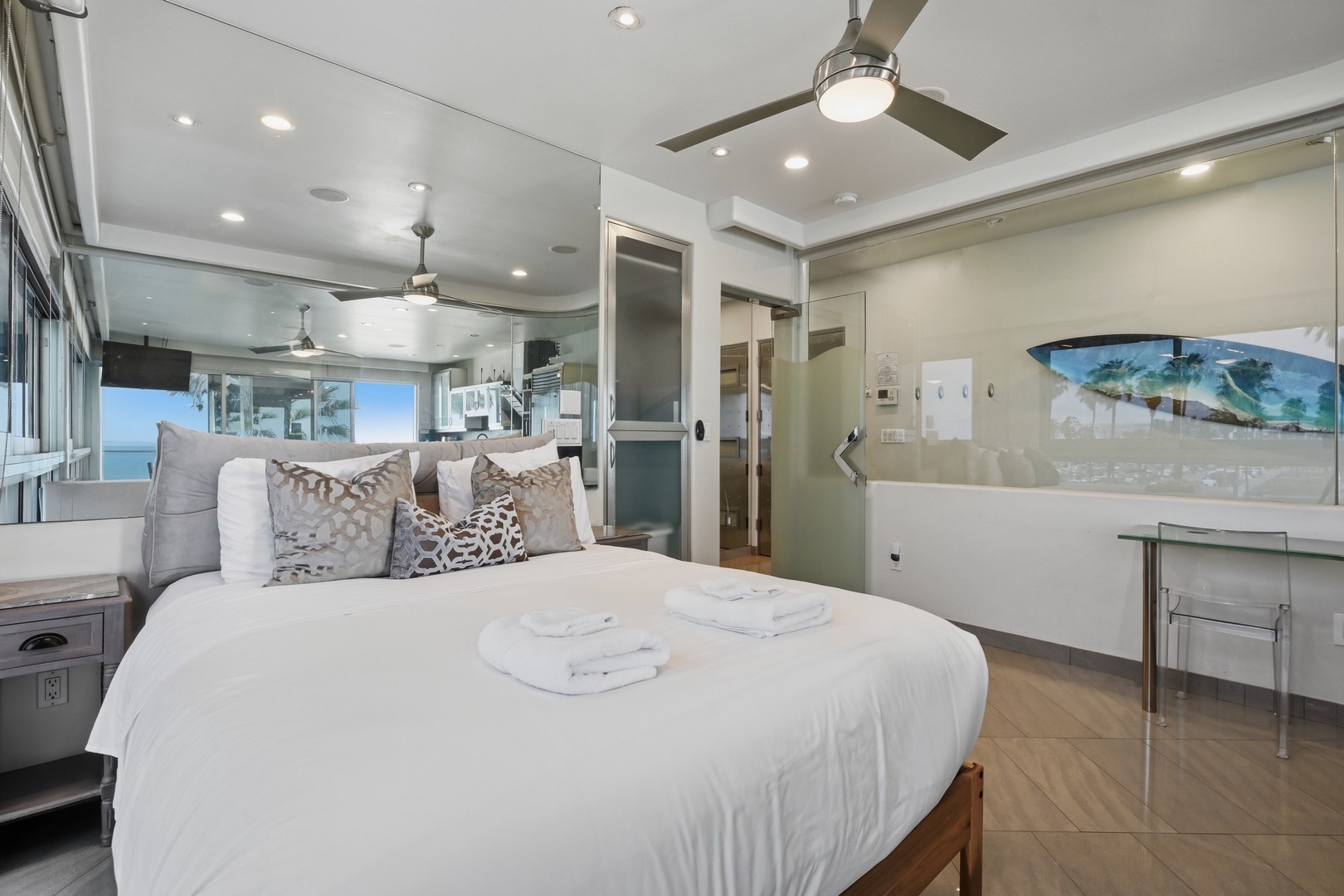 Pull-down privacy shades