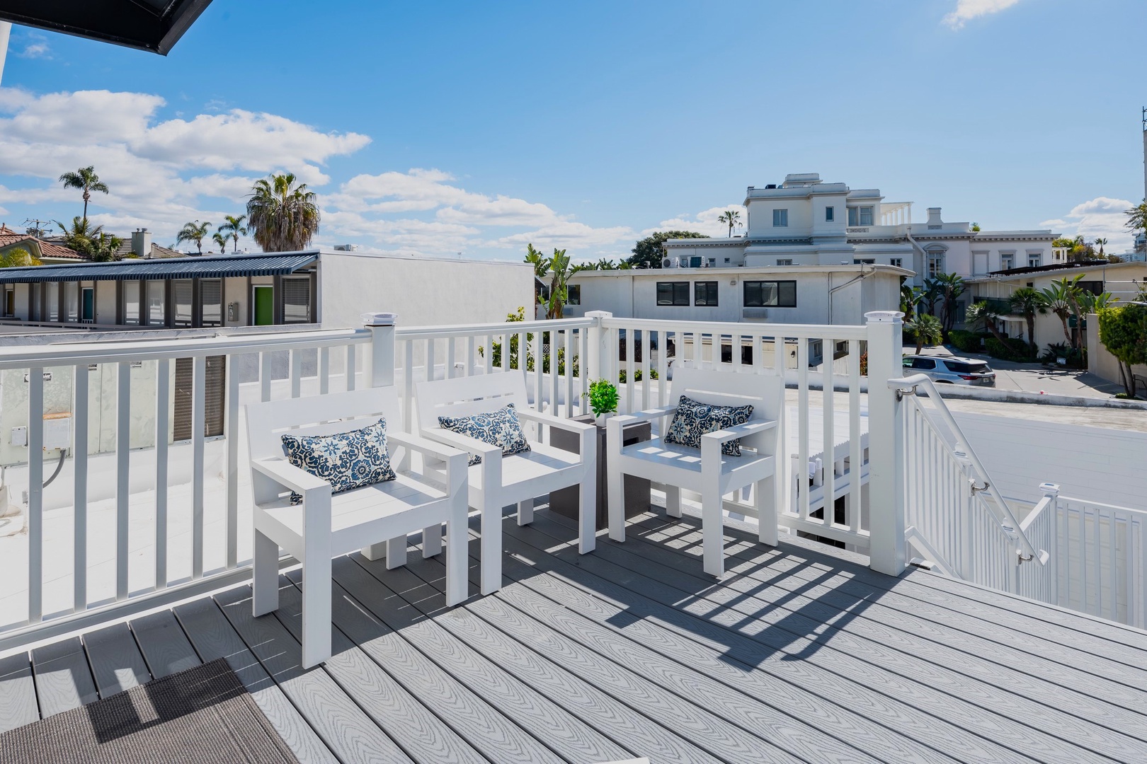 Deck chairs on the sun porch