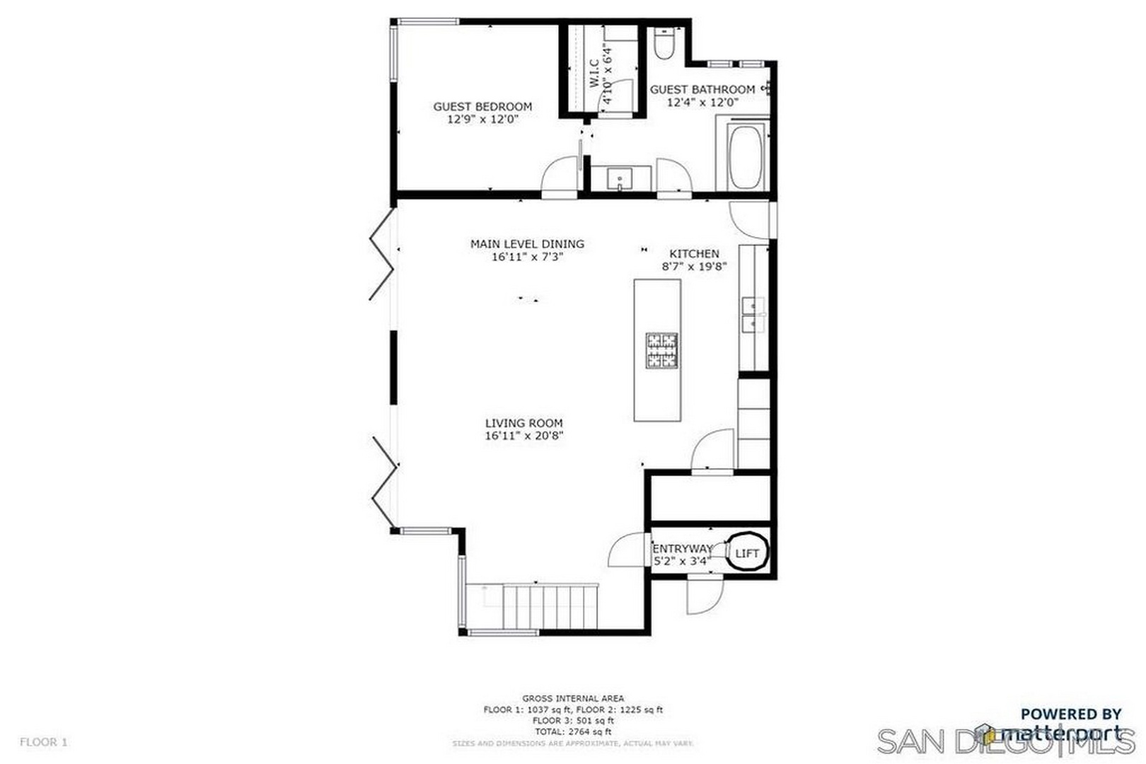 Main level floor plan