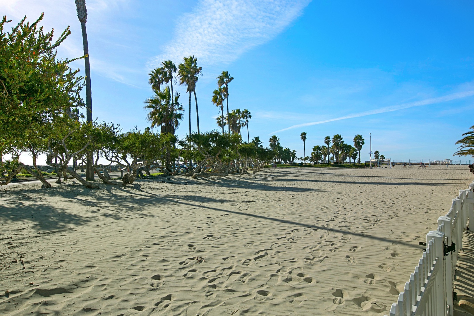 Sand beach just off the patio