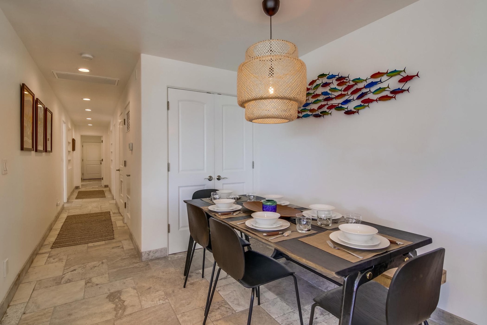 Dining area towards bedrooms