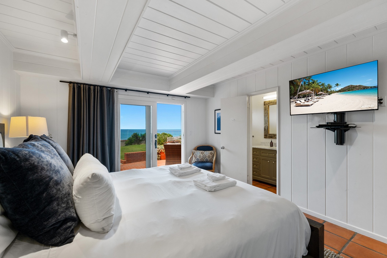 Bedroom 4 with ocean views