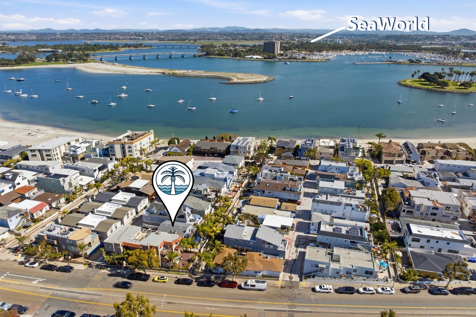 Steps to the bay, close to SeaWorld