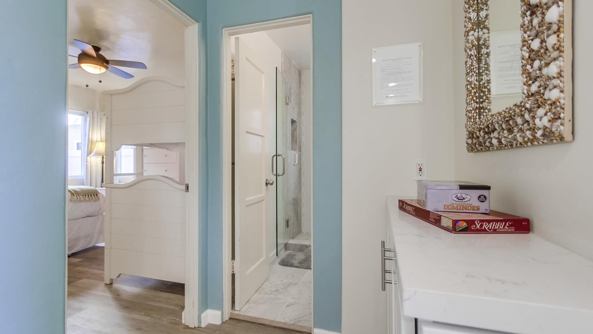 Bathroom and bedroom 1