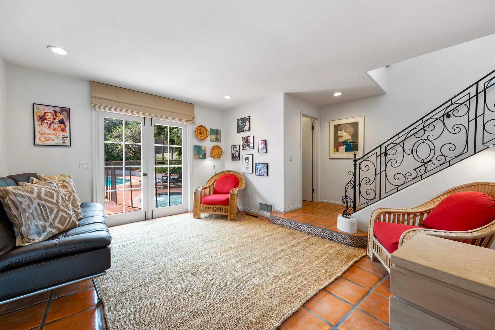 Main level foyer with futon