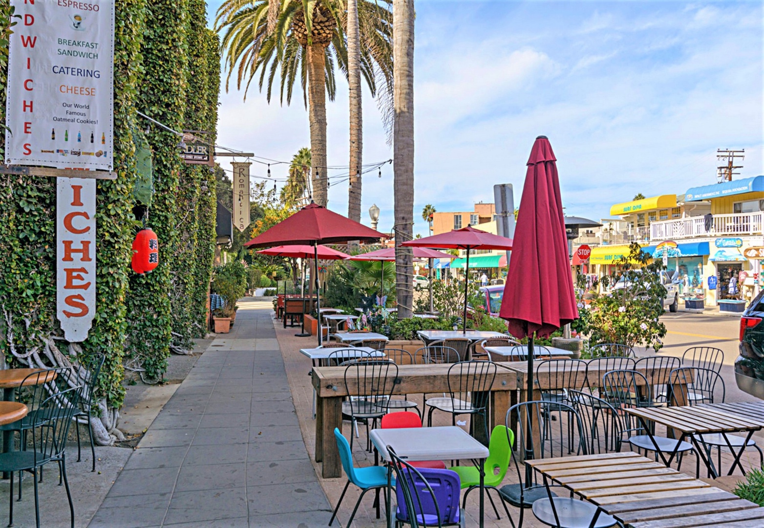 Walk to La Jolla Shores restaurants