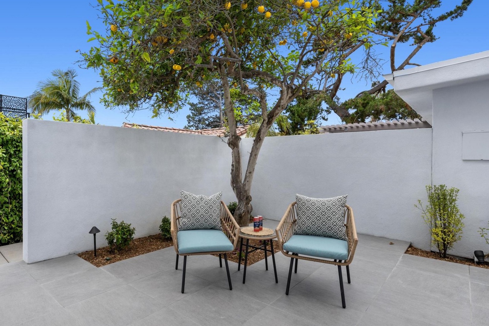 Patio and seating for Bedroom 4