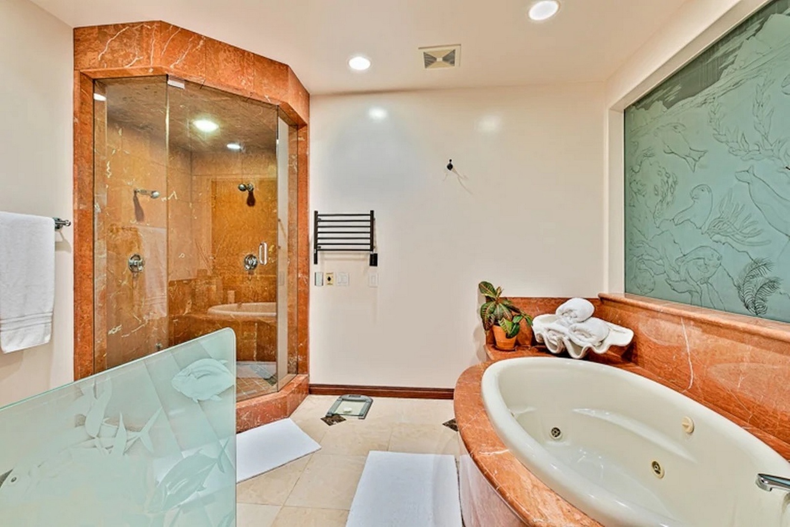Bedroom 1 en-suite with steam shower