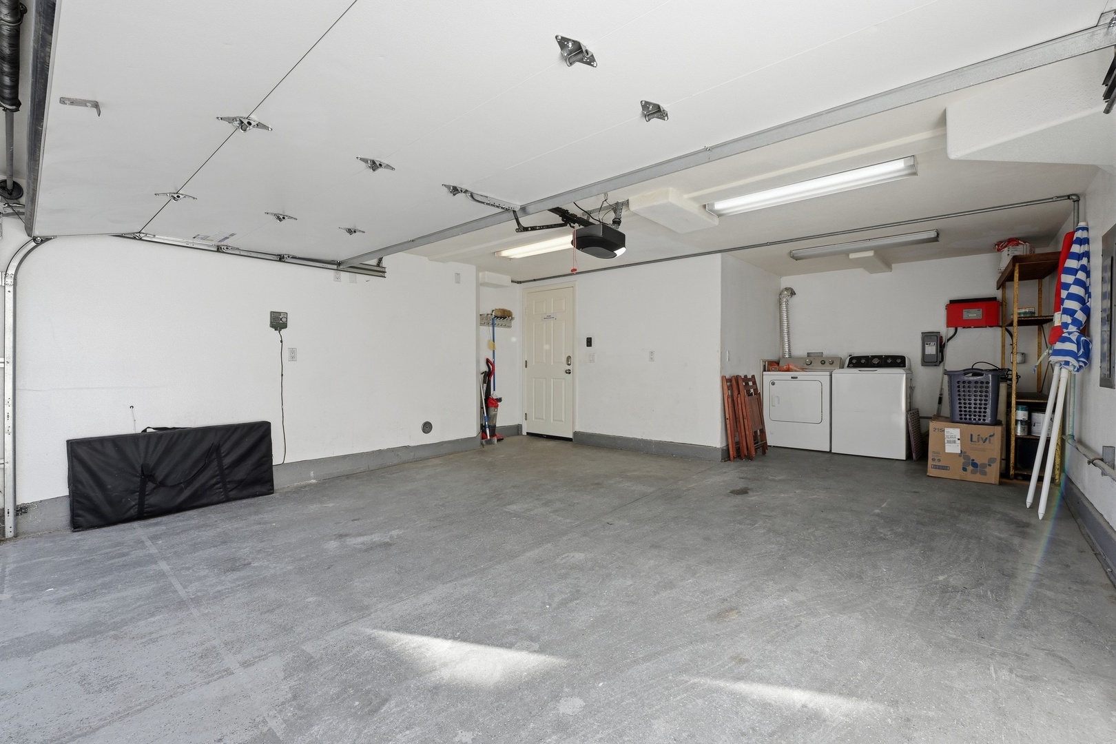 2-car attached garage (check dimensions)