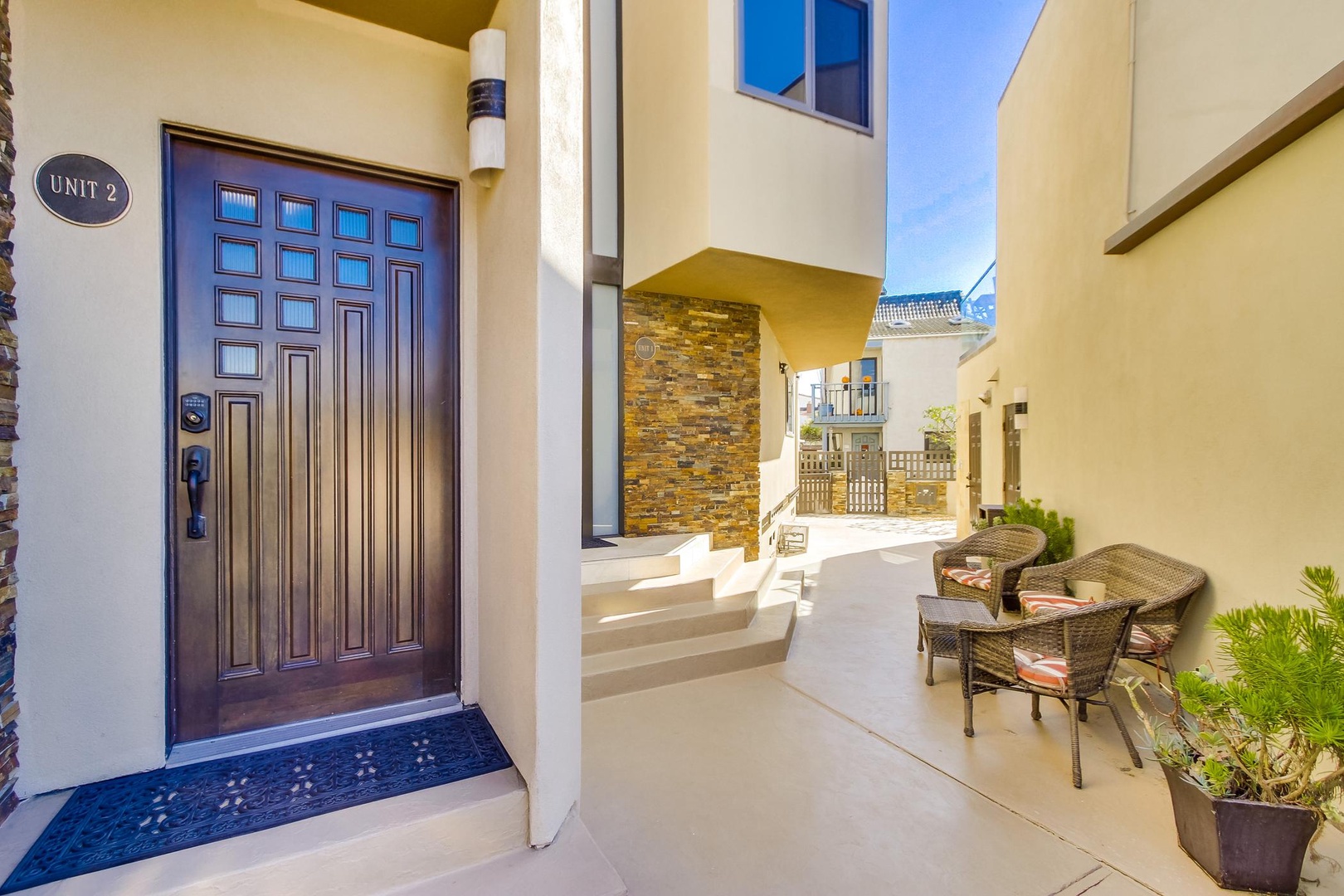 Gated entryway to the property