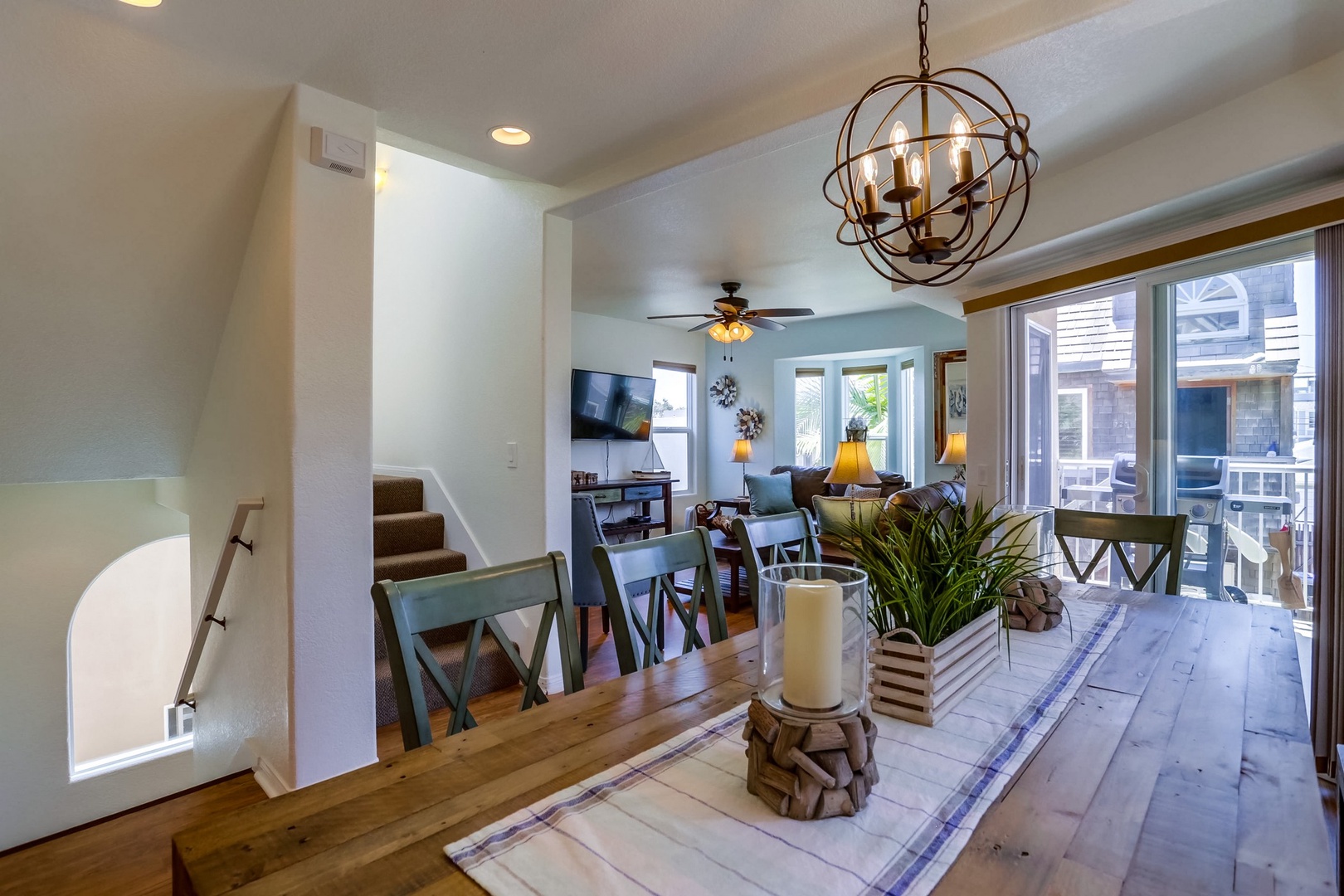 Dining area towards living area