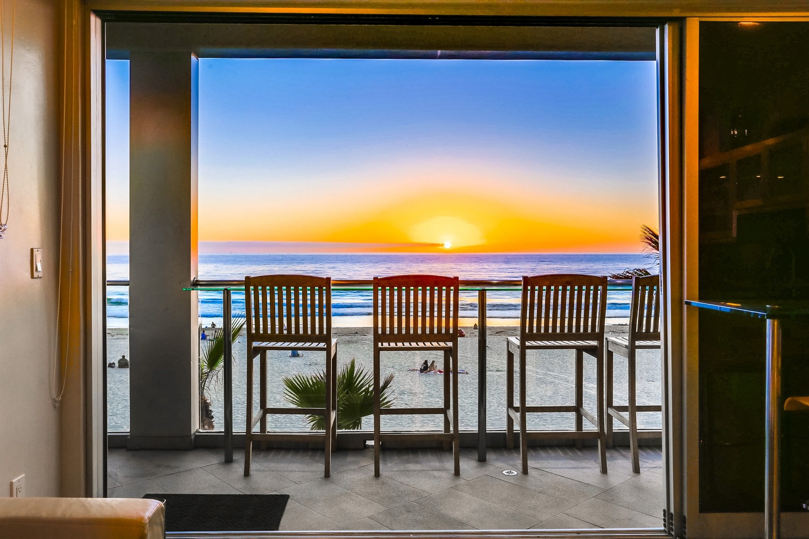 Beachfront location with direct ocean access