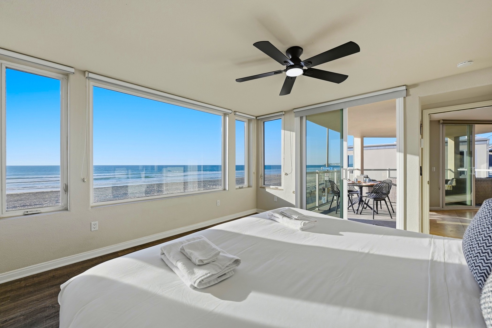 Primary suite with king bed & TV