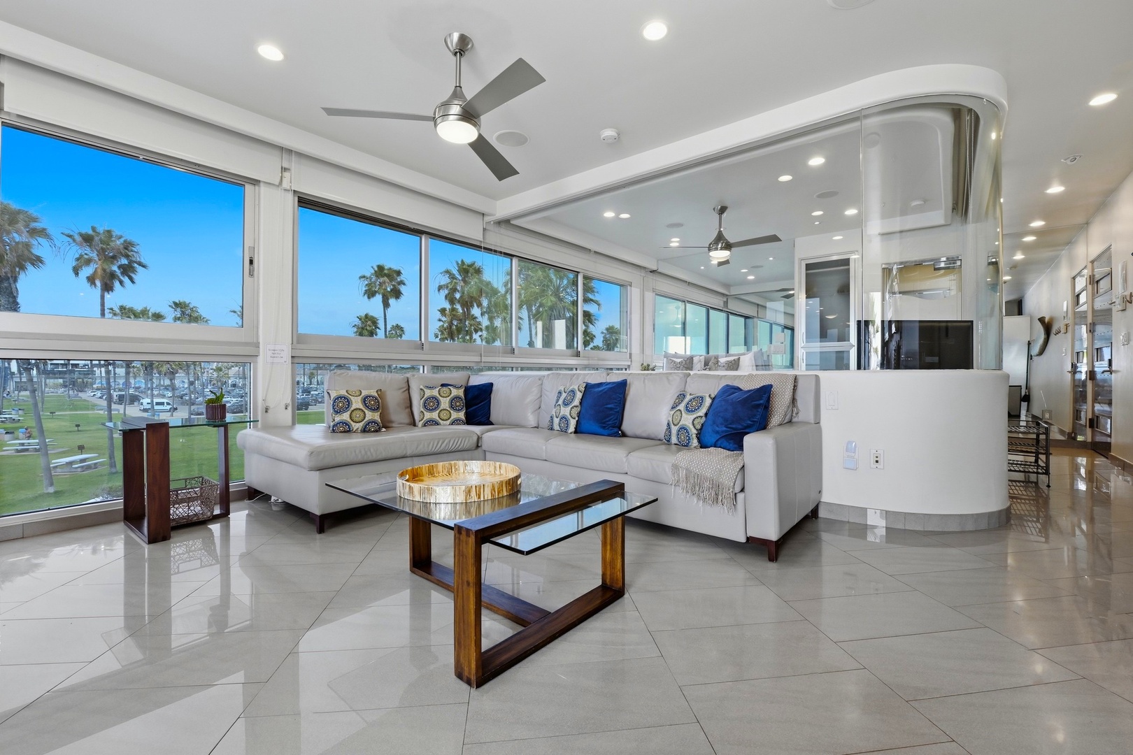 Light-filled living room with amazing views