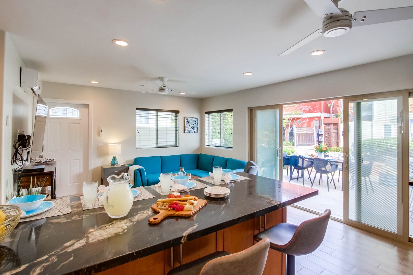 Living area in Mission Beach