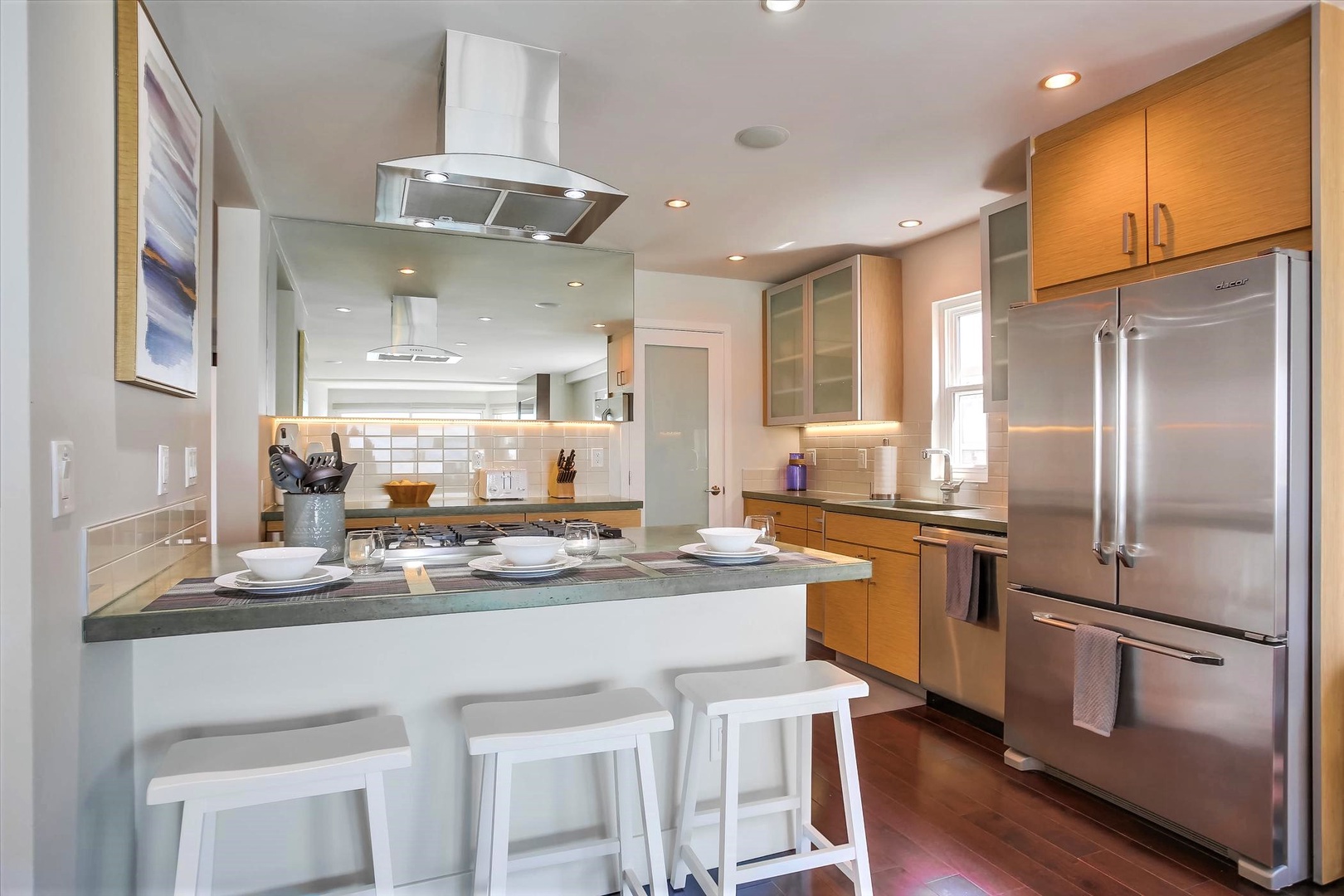 Kitchen with island seating