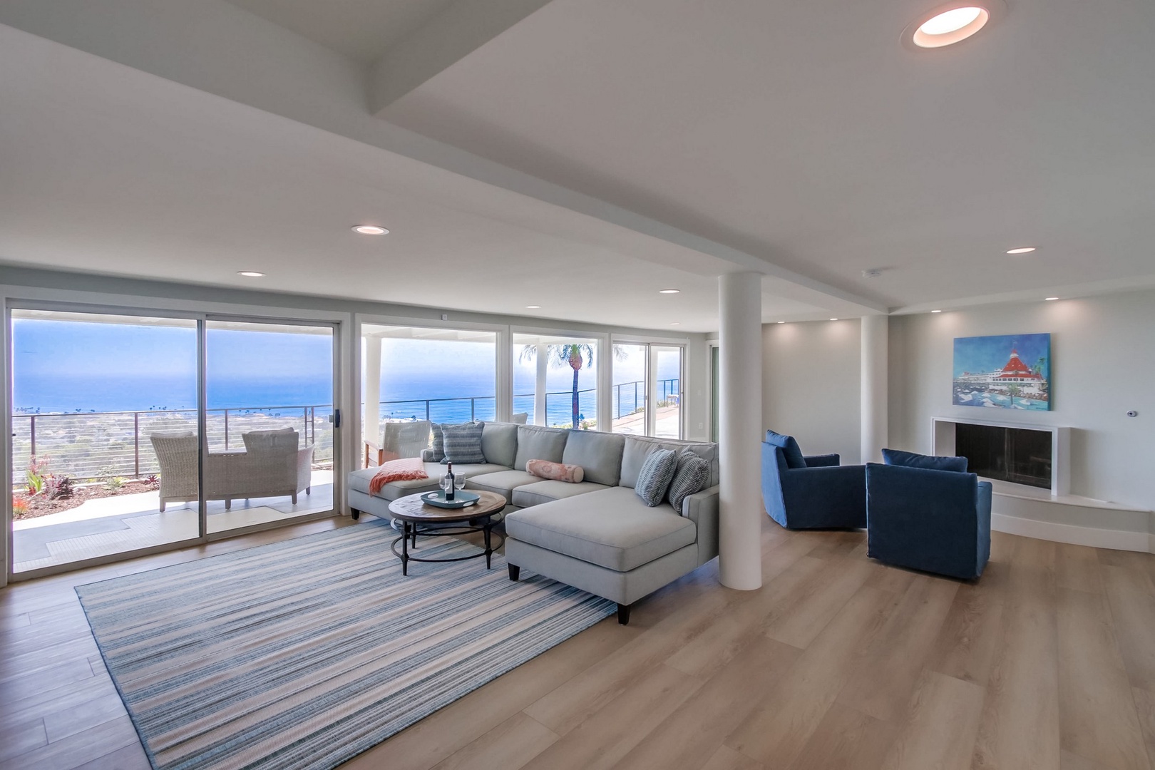 Family room with ocean views