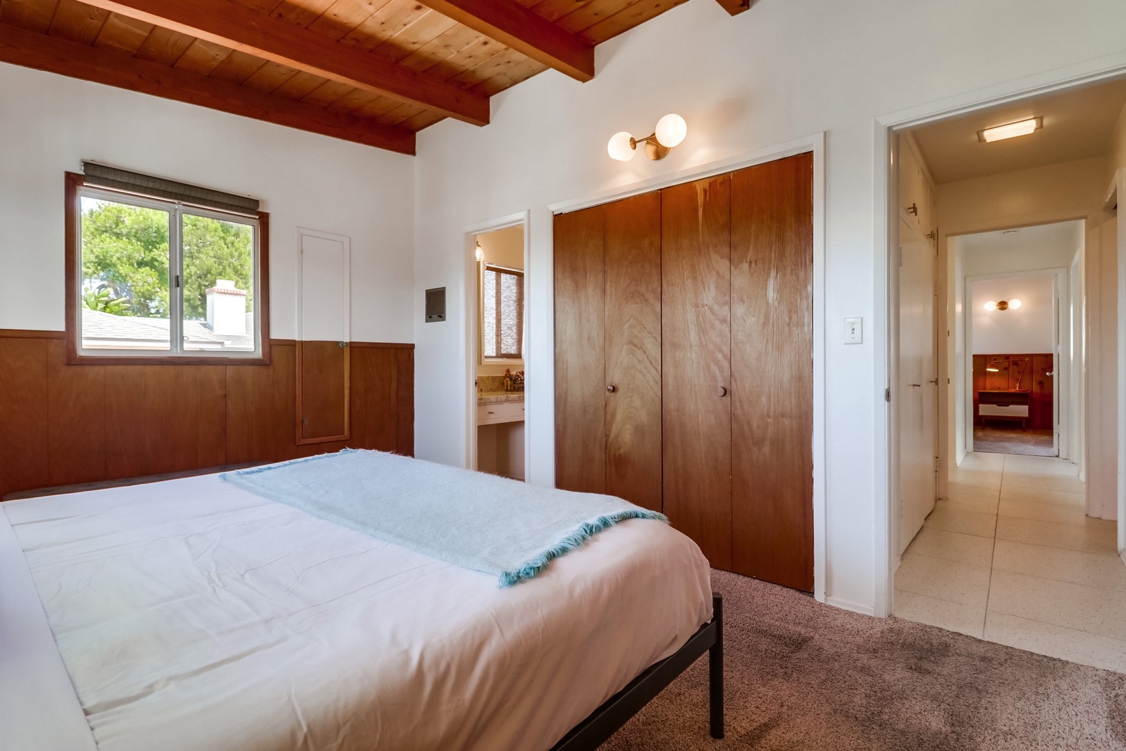 Primary bedroom with king bed
