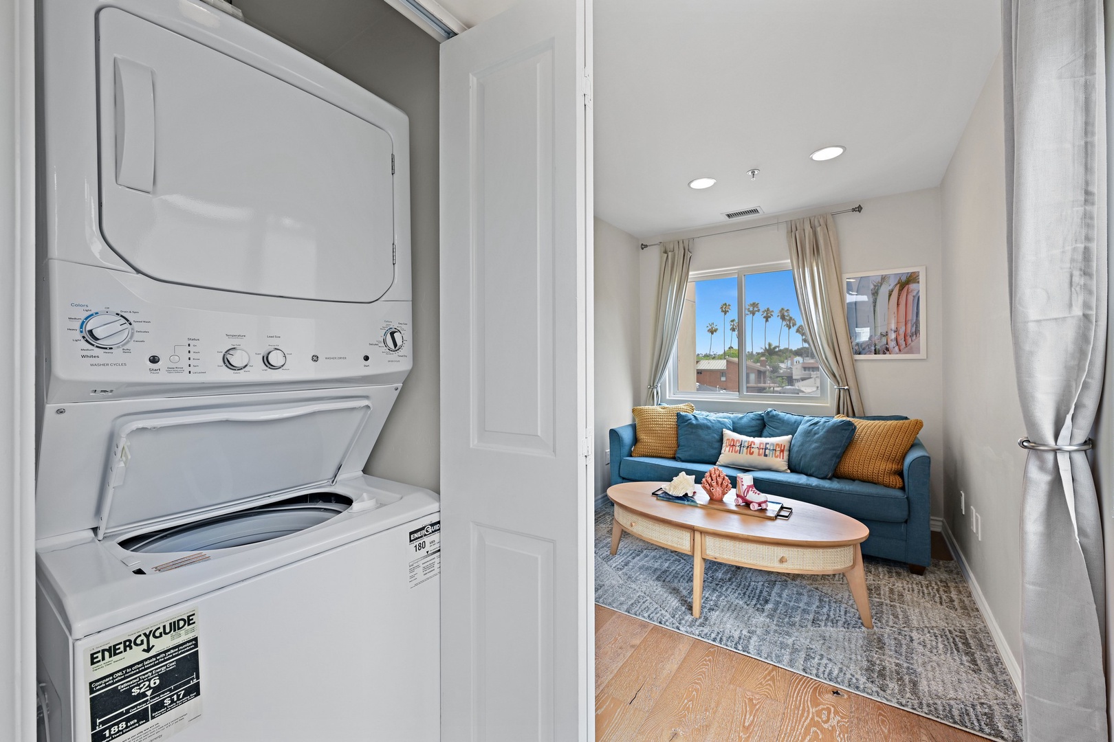 In-home stack laundry