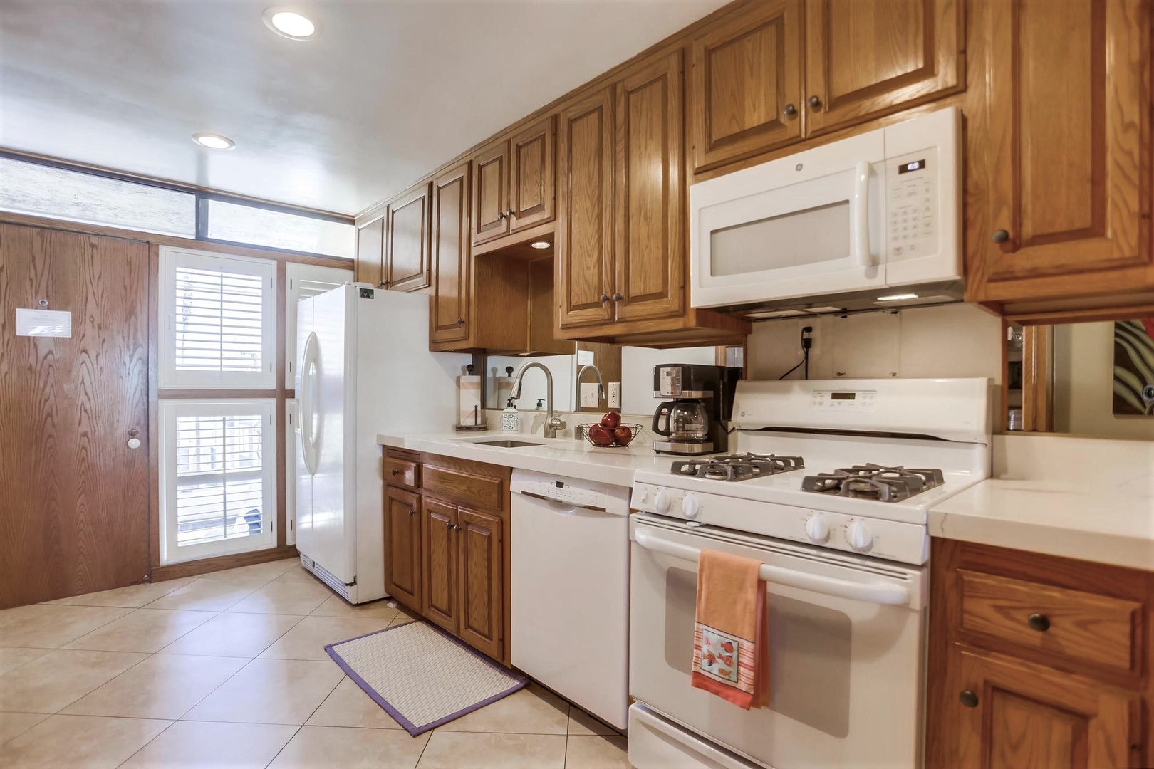 Kitchen with gas stove