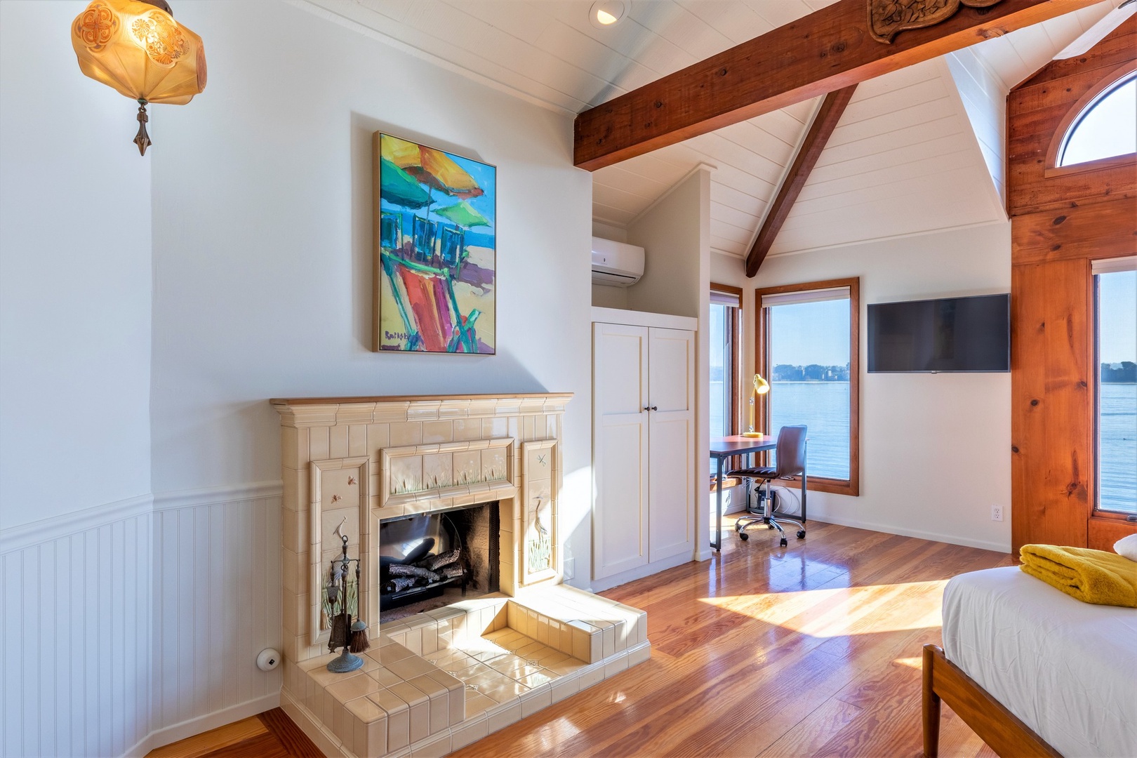 Fireplace in master bedroom