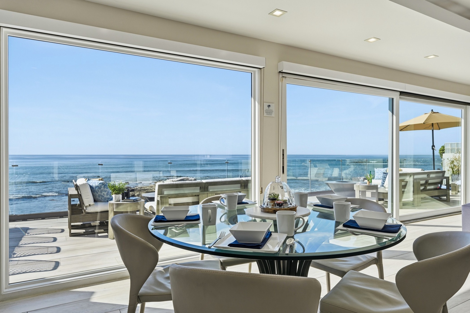 Ocean view dining table