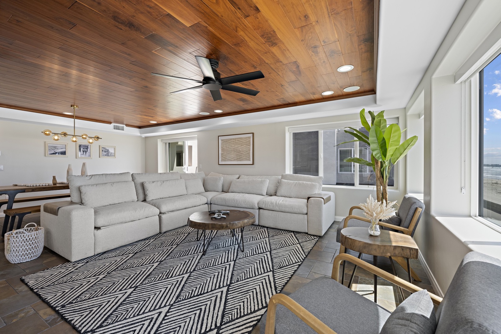 Comfortable sectional seating