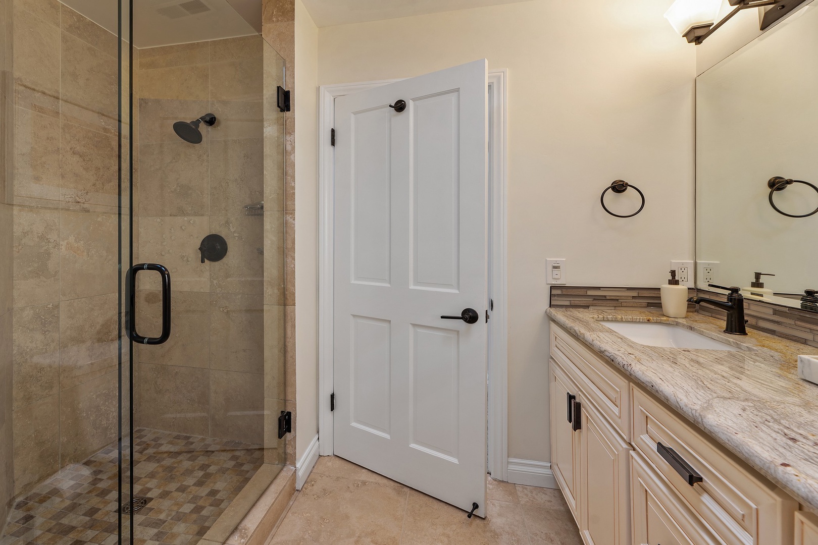 Primary bathroom with walk-in shower