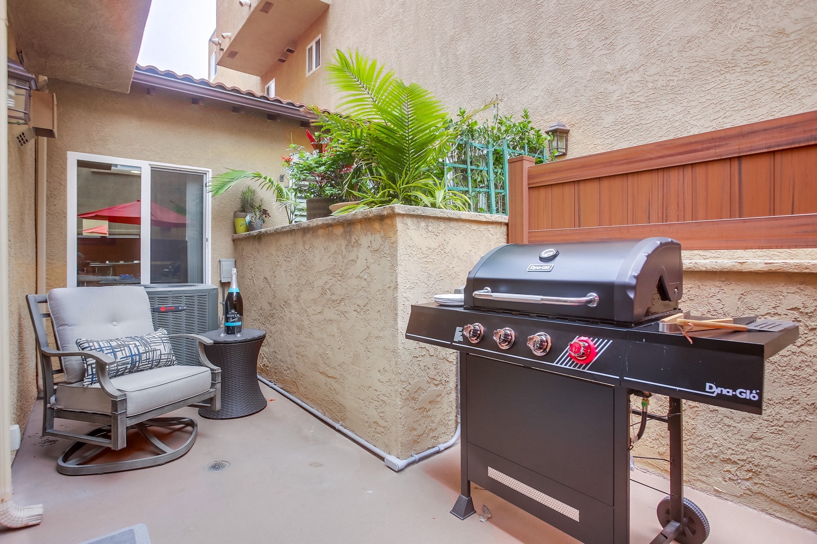 Private patio with BBQ
