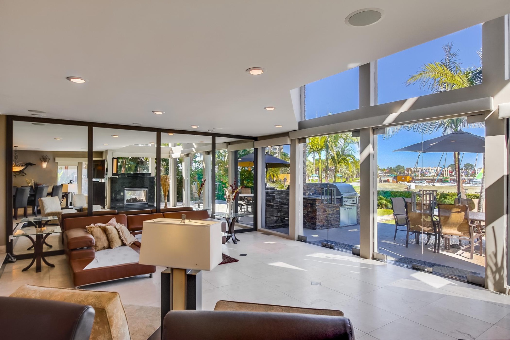 Spacious living area with views